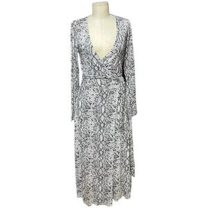 Good American Run Around Wrap Dress in Python